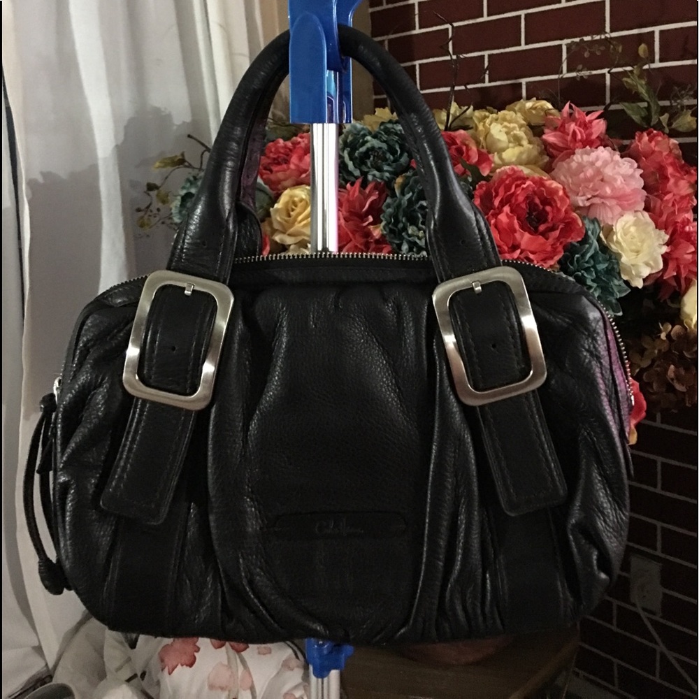 Cole Haan Black Leather Satchel Handbag 👜